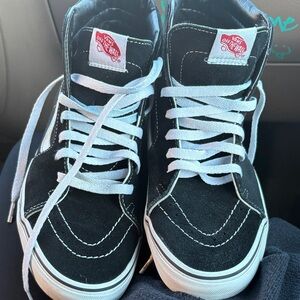 Vans Black and White High-Top Sneakers